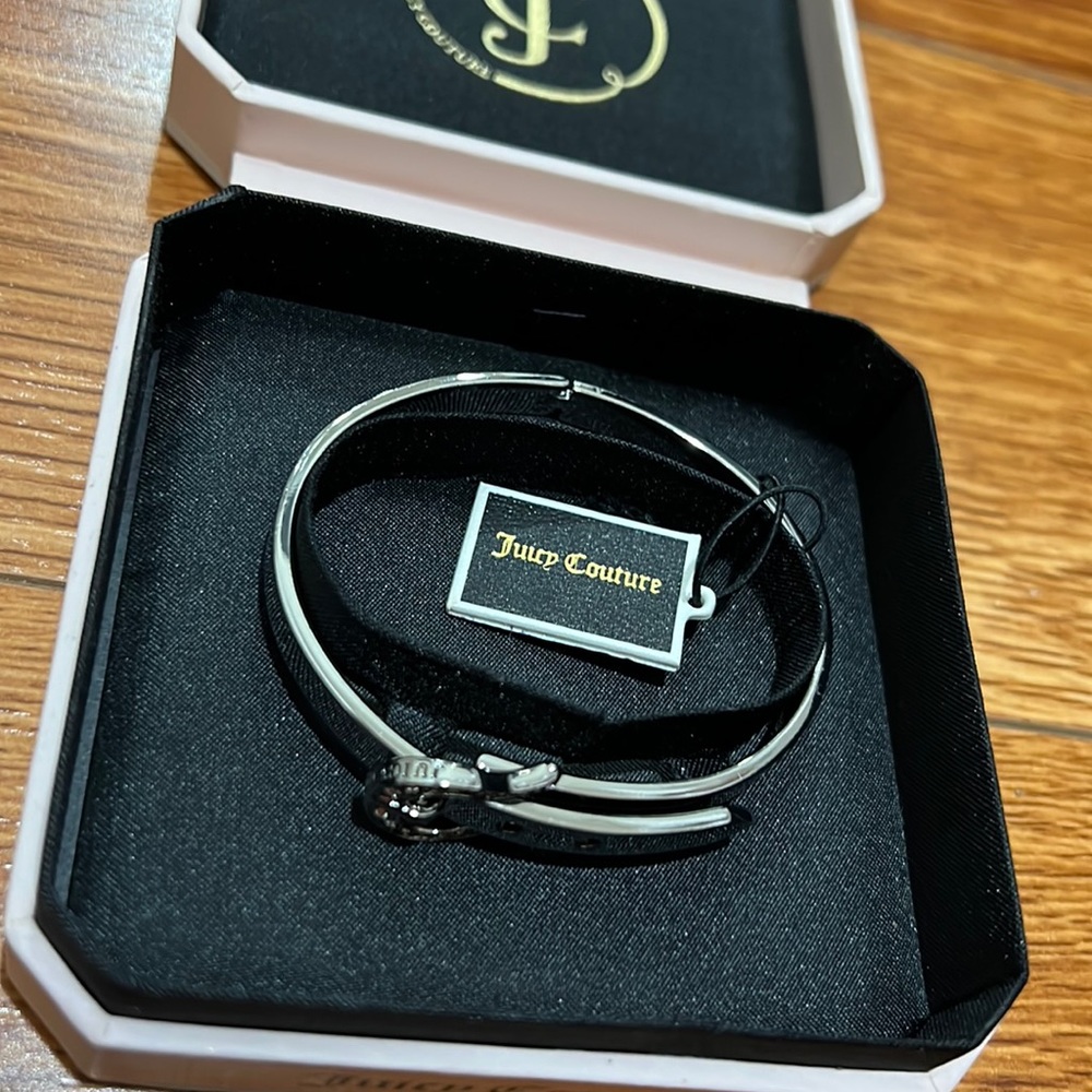 Juicy Couture pave buckle skinny bangle